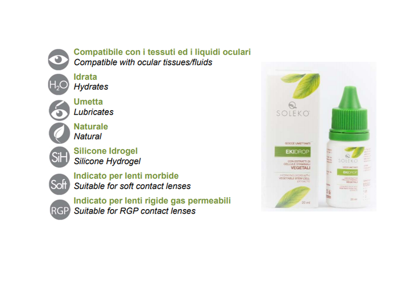 Soleko Gocce umettanti Phytodrops Lubricate (20 ml) - lenti a contatto