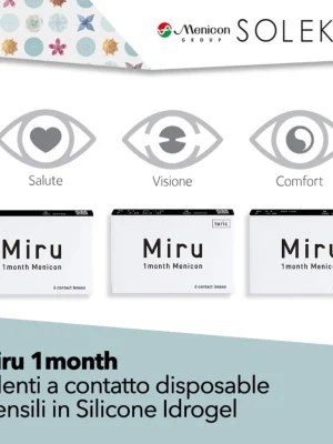 Miru 1 mensili sferiche Menicon- lenti a contatto correttive